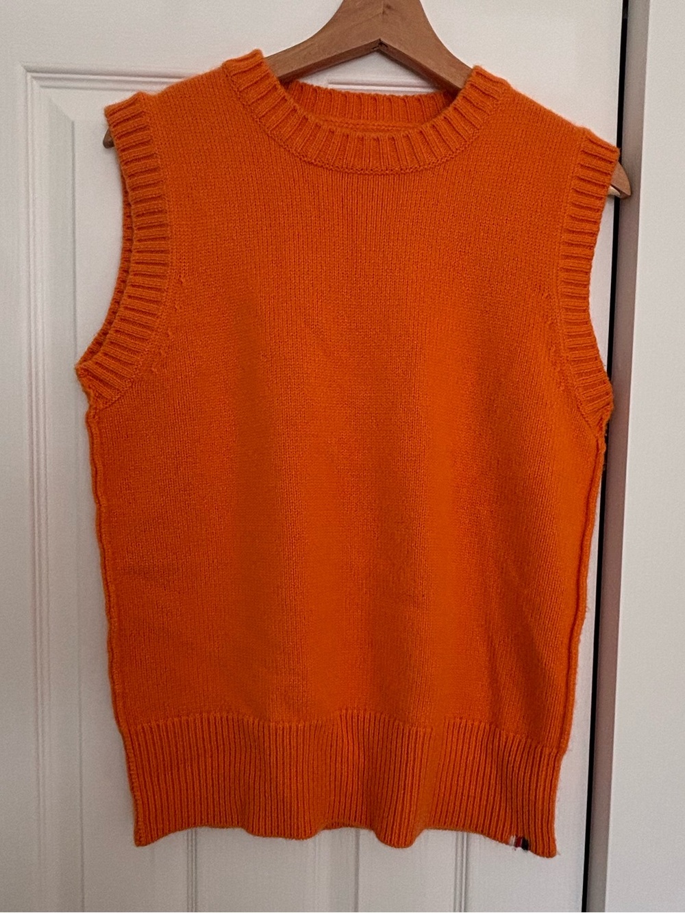 Orange Women's Knit Sleeveless Sweater Vest